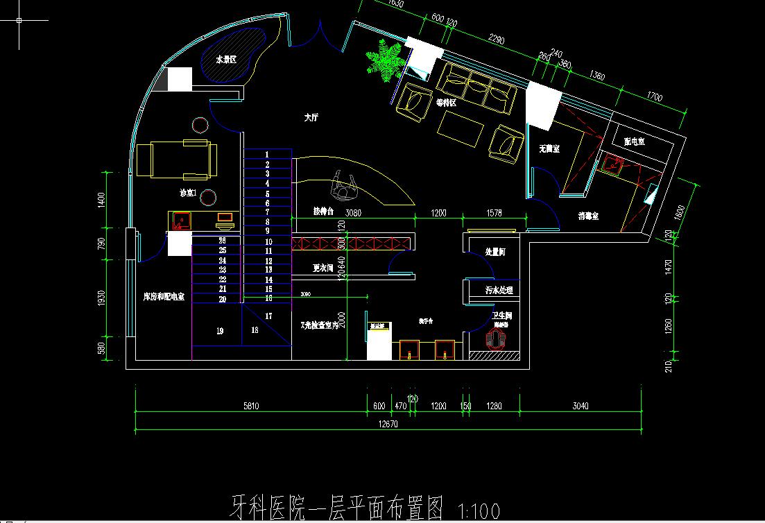 公装设计美图-现代风格牙科医院设计-公装设计-猪八戒网