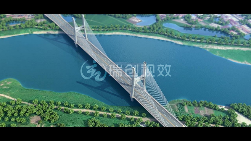 影片通过三维动画的形式来模拟水阳江大桥主塔施工,主梁施工及真实的
