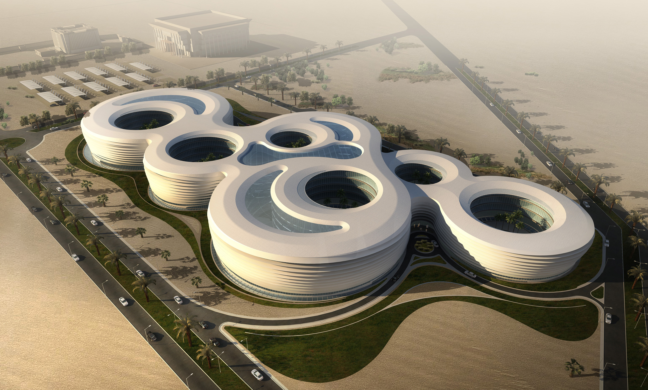 3d建筑效果图--鸟瞰图