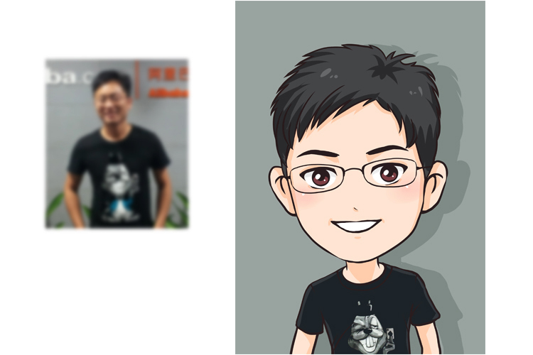 照片变卡通q版(头像)手绘漫画形象 qq头像设计生日礼物