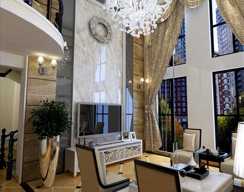 欧式 别墅 复式楼