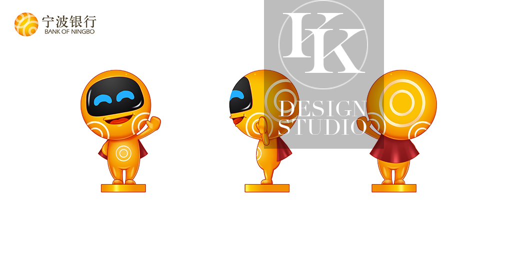 [kk创意设计工作室]吉祥物卡通形象延展/优化表情动作三视图