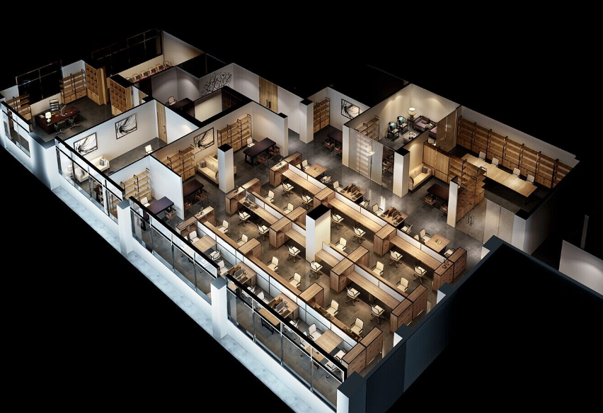 清爽简约的办公室设计