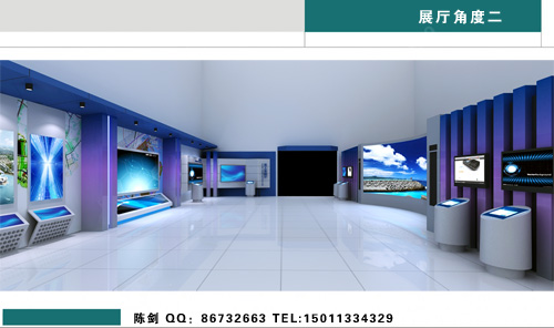 超小型展廳3d效果圖設計