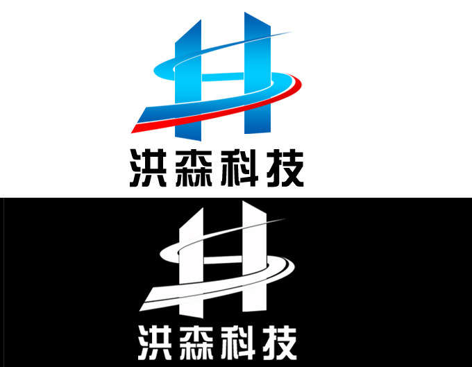 洪森高科技企业logo设计