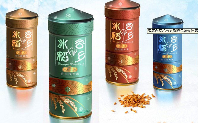 大米高档礼盒包装设计 麦氏铁盒生产设计 投标-猪八戒网