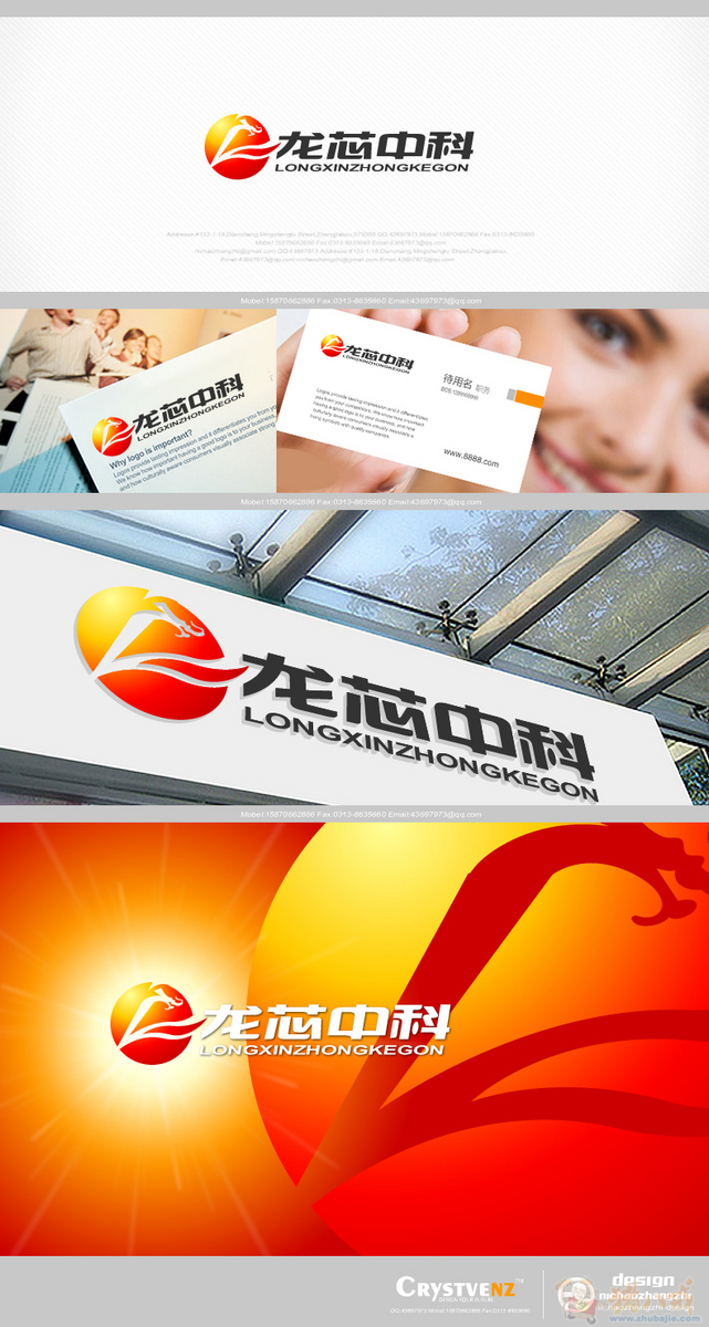 龙芯中科技术有限公司全定制部门logo设计 crystvenz 投标-猪八戒网
