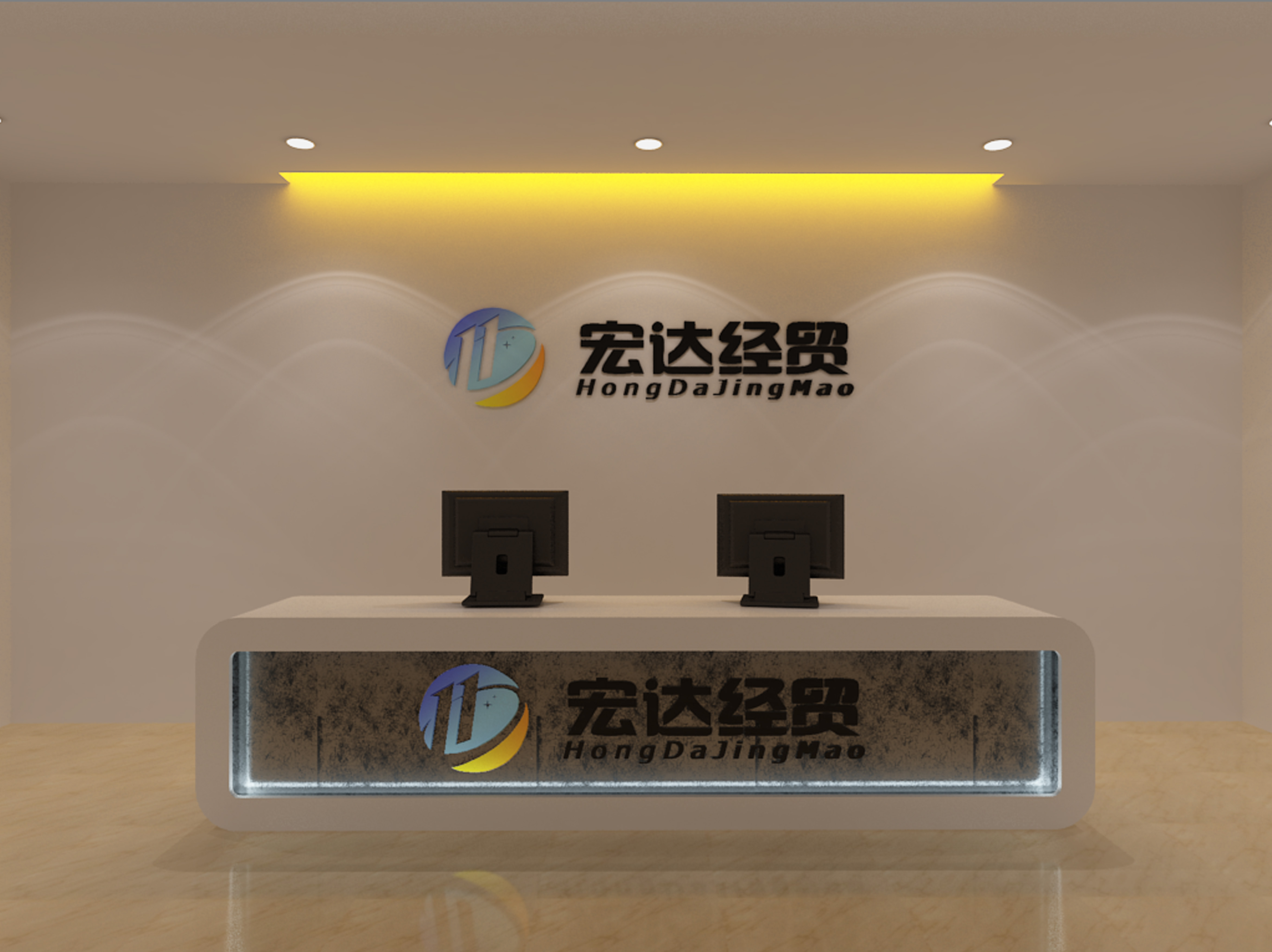 公司前台背景墙设计,急-办公商铺装修-猪八戒网