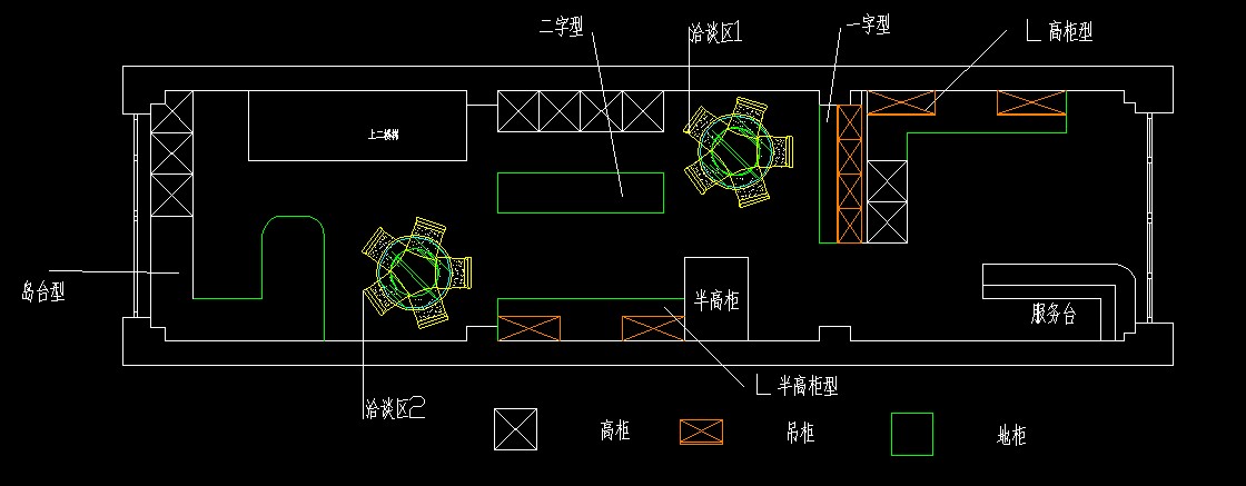 櫥櫃展廳平面佈局圖設計