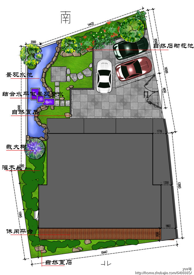 農村別墅庭院設計 yue粵 投標-豬八戒網