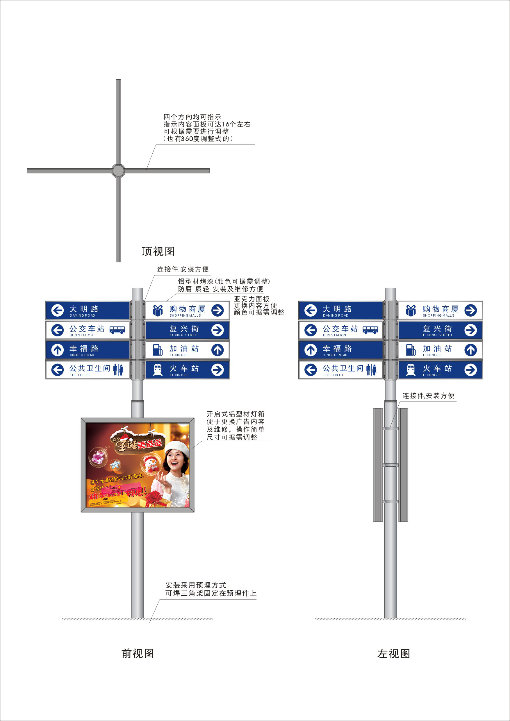 城市指路标识牌外形设计