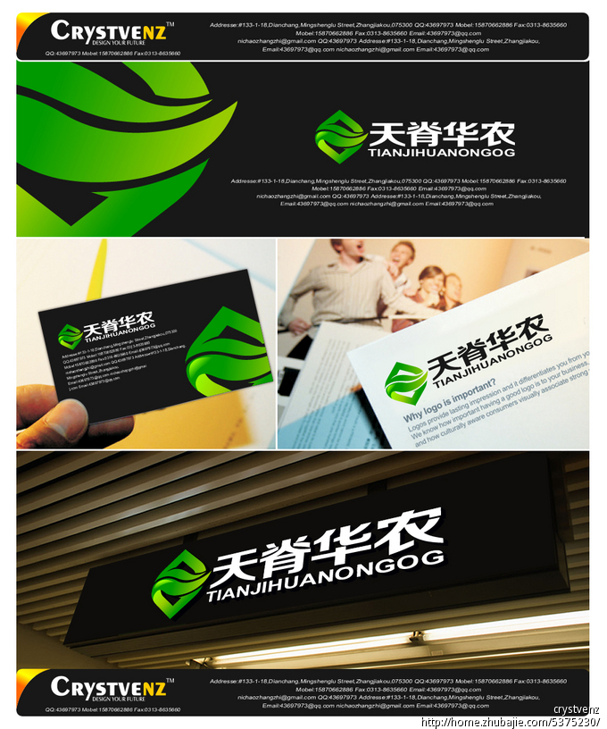 天脊华农有限公司logo设计征稿 crystvenz 投标-猪八戒网