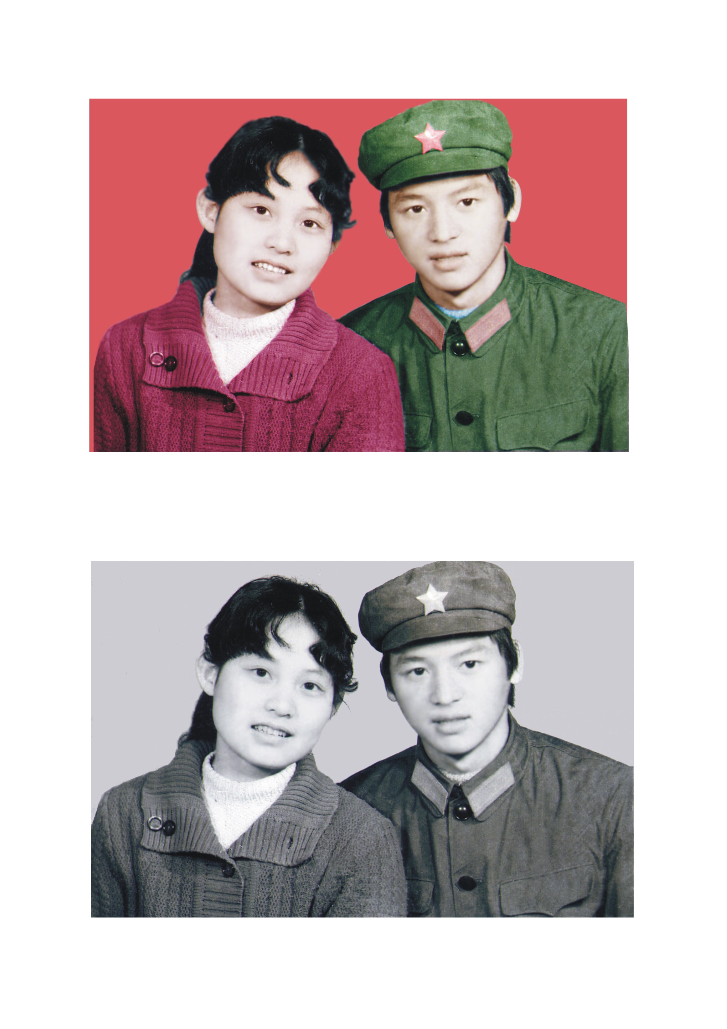 旧照片精修,上色