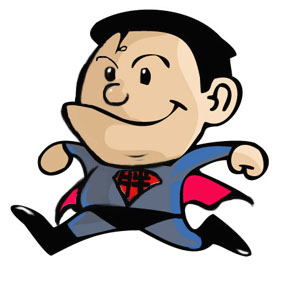 微胖超人卡通形象设计