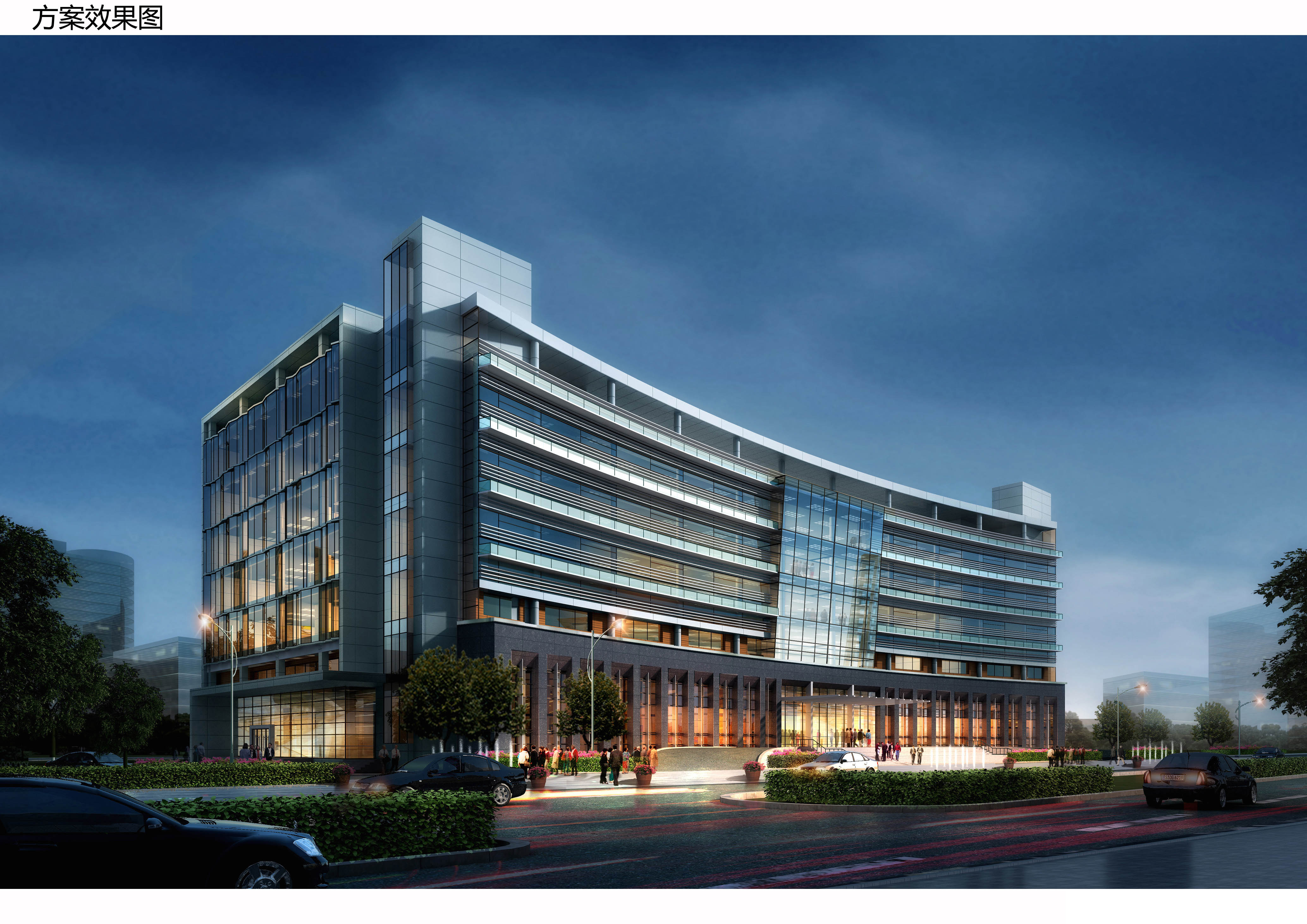 办公楼效果图设计,加急!