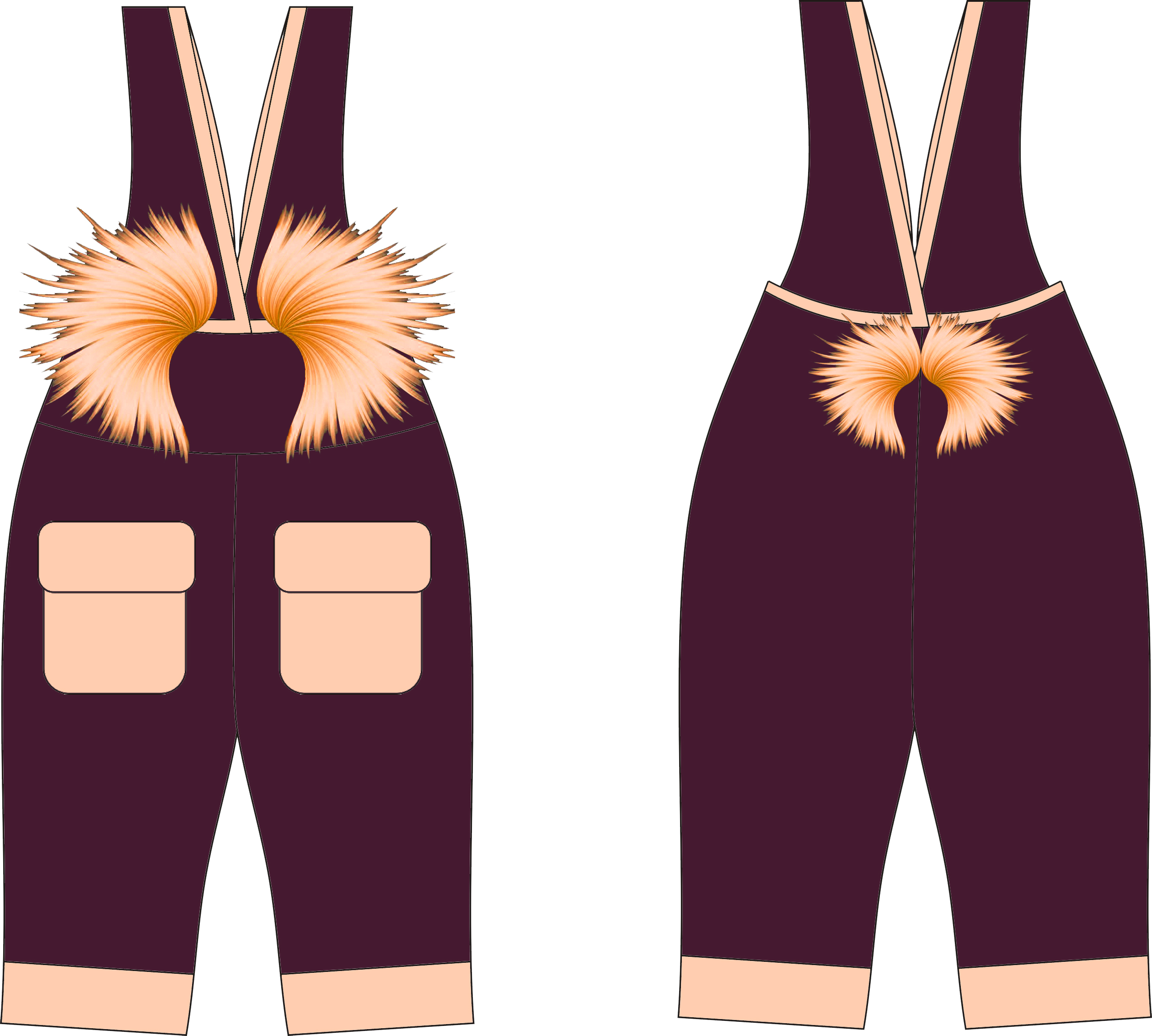 服饰设计:儿童背带裤设计第32641183号稿件