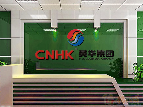 黄华集团logo背景墙设计