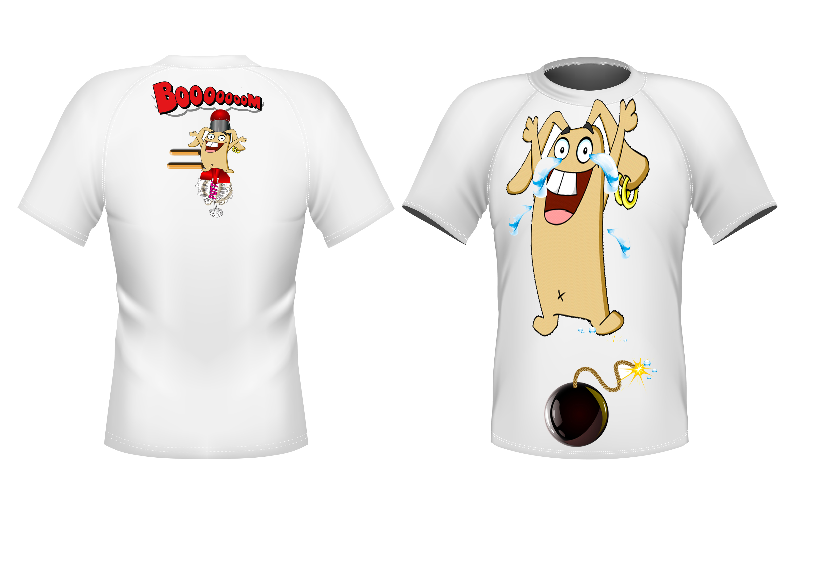 二兔动漫形象t恤设计