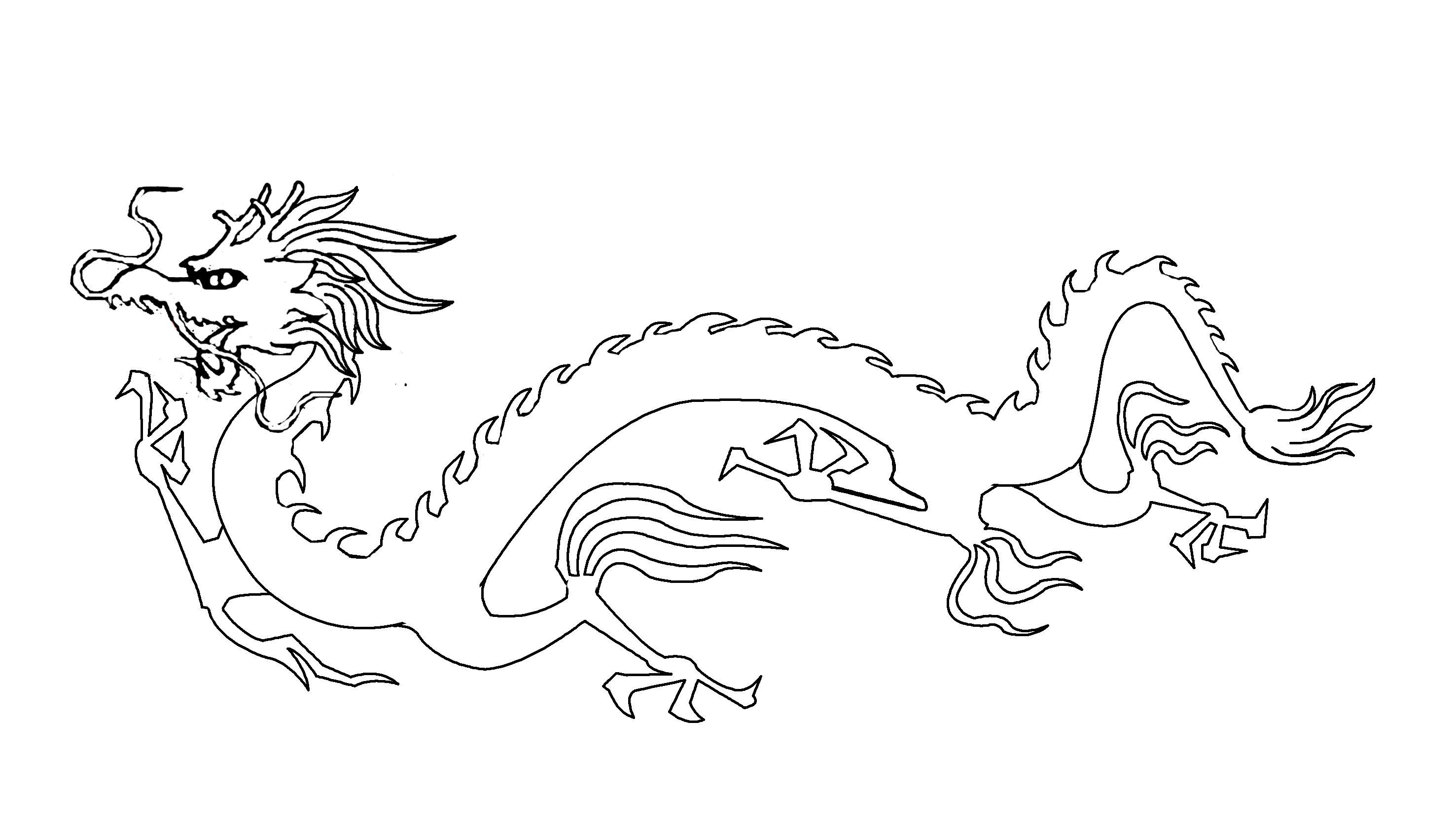 线条龙图案设计