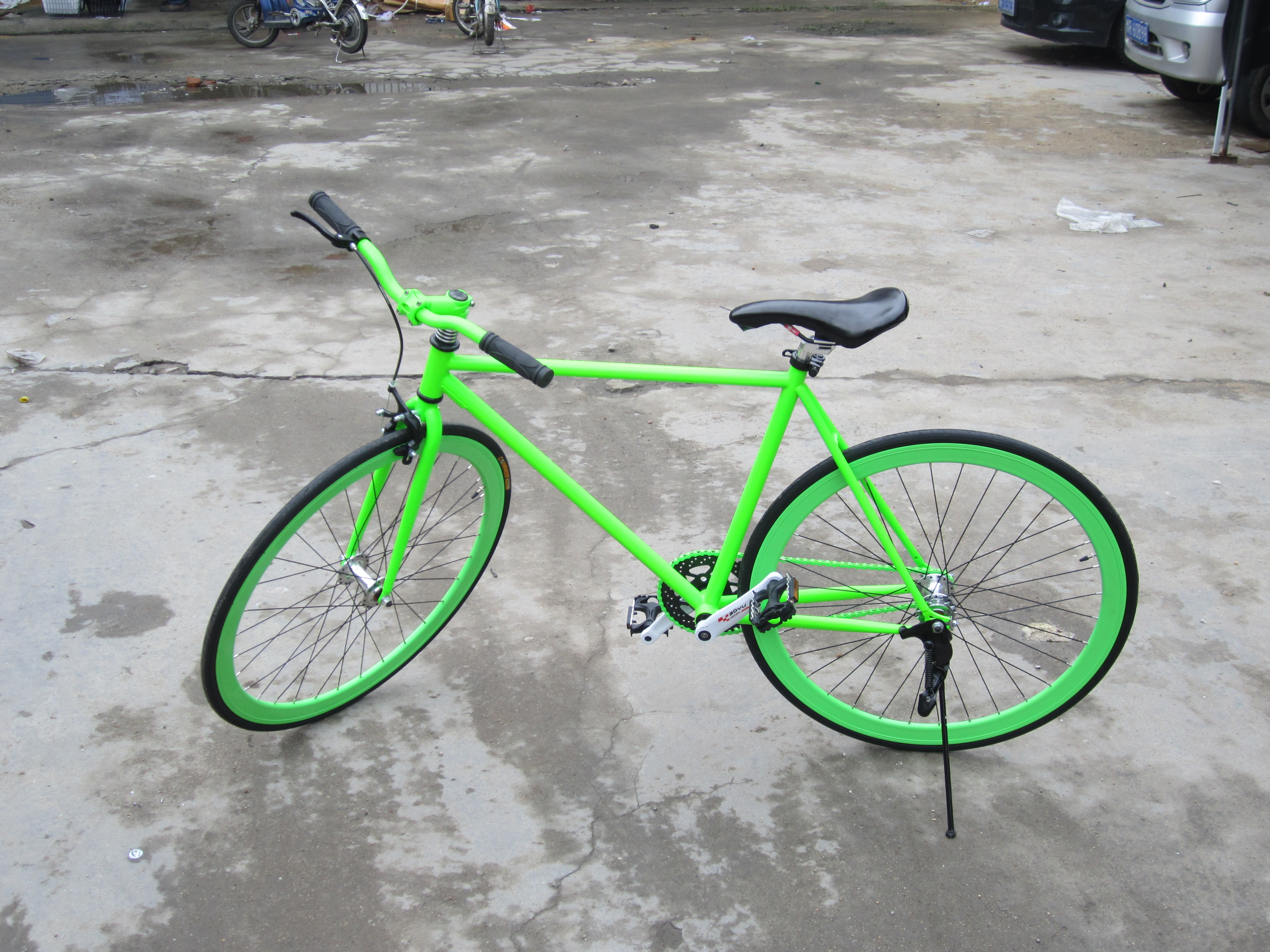 淘宝自行车细节图 死飞