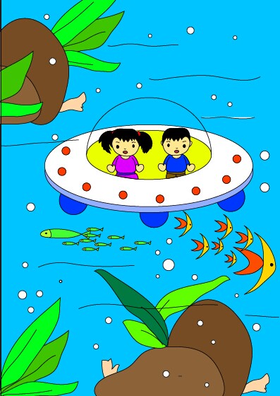 电脑绘画儿童科技幻想画 要求原创