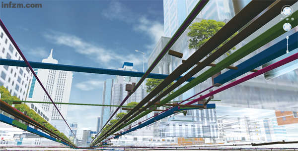 地下管线3d效果图