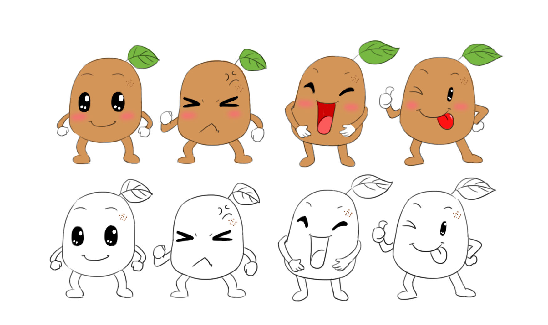 给一颗土豆设计卡通形象