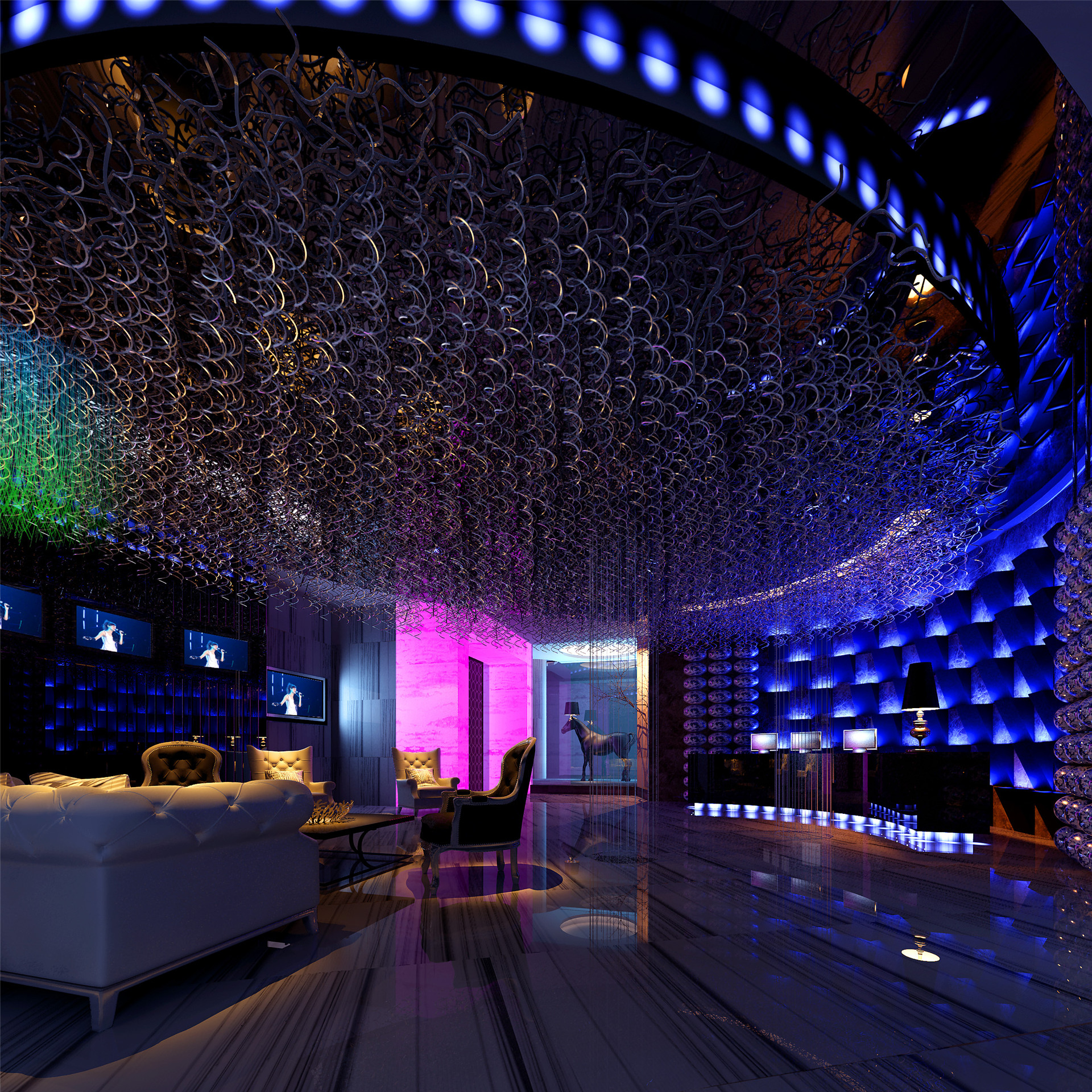 公装设计美图-ktv,夜总会设计-公装设计-猪八戒网