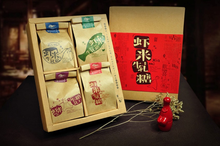 虾米牛轧糖包装设计